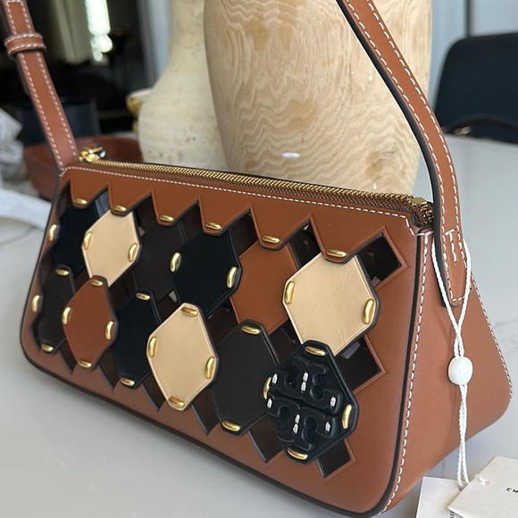 Tory Burch Bags Tory Burchmcgraw Die Cut Leatherwedge Shoulder Bag